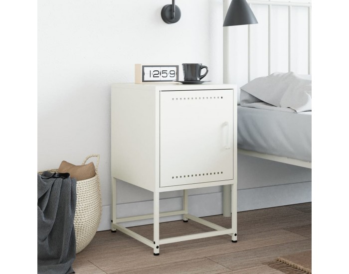 Sonata H Нощно шкафче, бял, 36x39x60,5 см, стомана