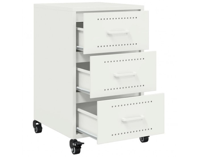 Sonata H Нощно шкафче, бяло, 36x39x59 см, стомана