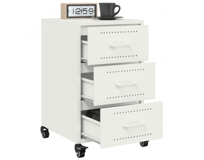 Sonata H Нощно шкафче, бяло, 36x39x59 см, стомана