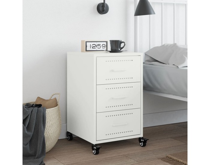 Sonata H Нощно шкафче, бяло, 36x39x59 см, стомана