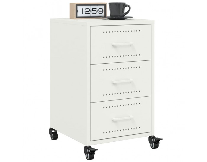 Sonata H Нощно шкафче, бяло, 36x39x59 см, стомана