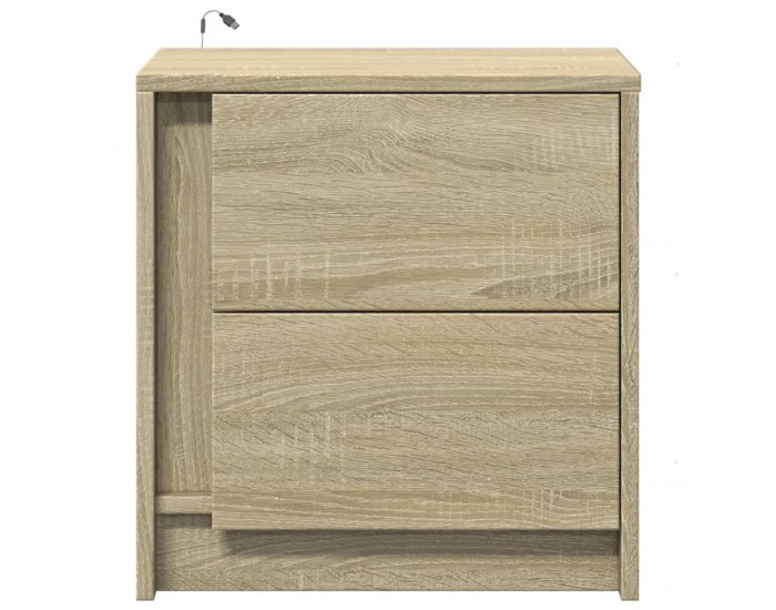 Sonata H Нощно шкафче с LED осветление, дъб сонома, инженерно дърво