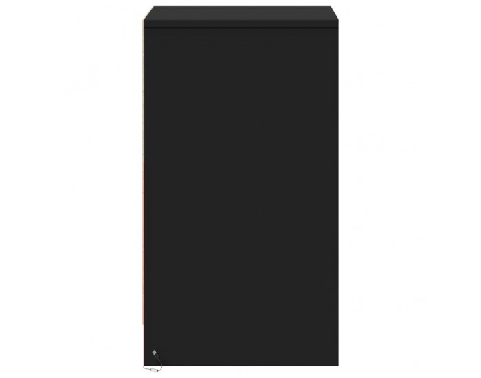 Sonata H Нощно шкафче с LED осветление, черно, инженерно дърво