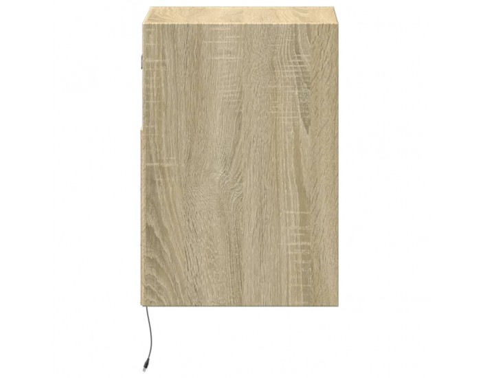 Sonata H Нощно шкафче за стена с LED осветление, дъб сонома