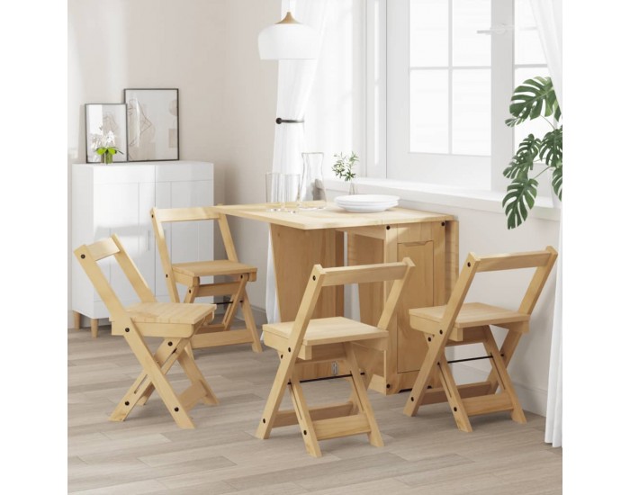 Sonata H Трапезни столове Corona сгъваеми 4 бр масивна дървесина бор Sonata H Трапезни столове Corona сгъваеми 4 бр масивна дървесина бор
