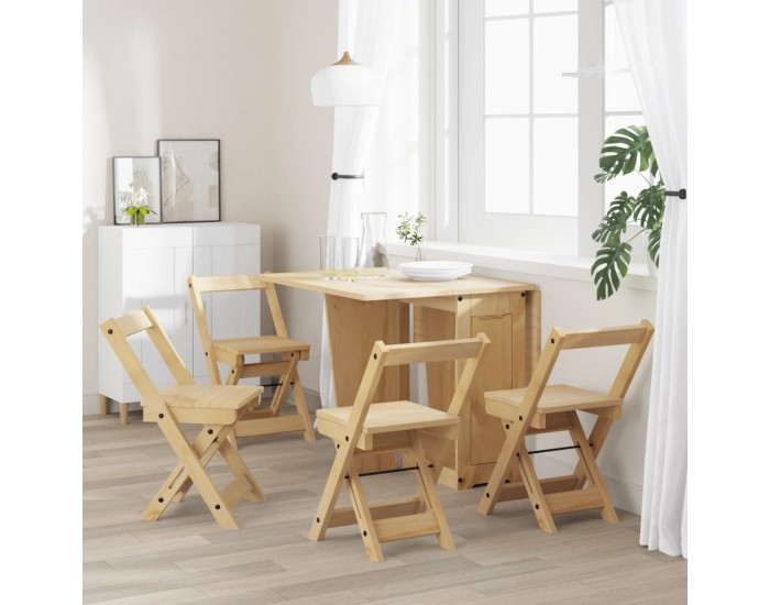 Sonata H Трапезни столове Corona сгъваеми 4 бр масивна дървесина бор Sonata H Трапезни столове Corona сгъваеми 4 бр масивна дървесина бор