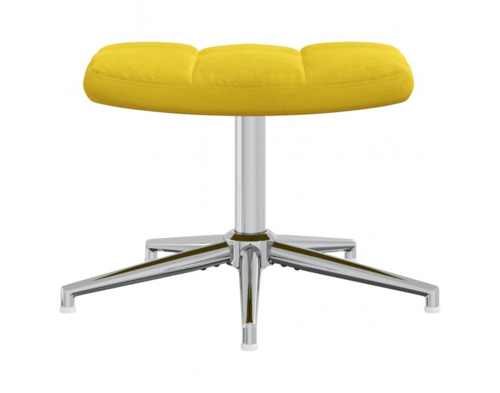Sonata H Релаксиращ стол с табуретка, горчица жълто, кадифе