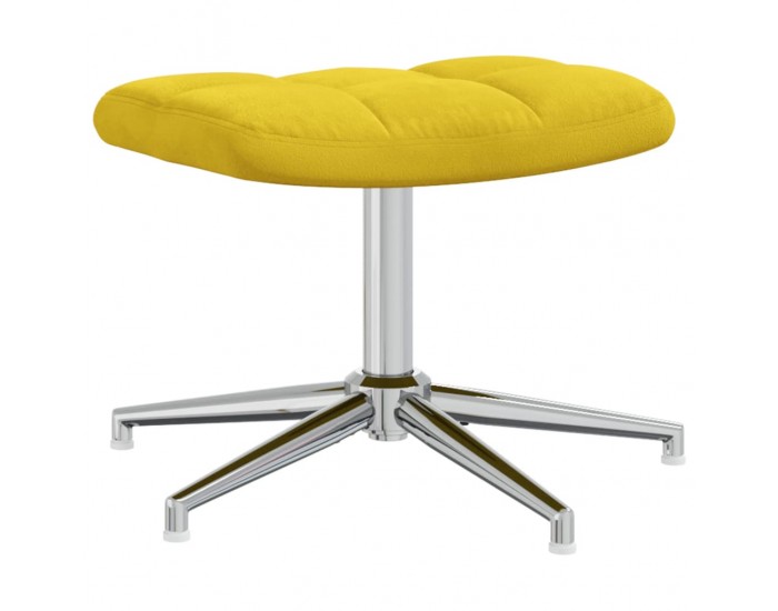 Sonata H Релаксиращ стол с табуретка, горчица жълто, кадифе