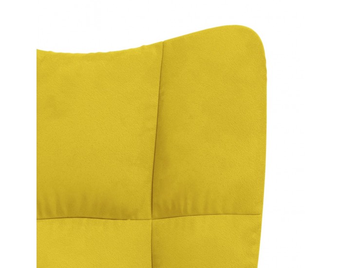Sonata H Релаксиращ стол с табуретка, горчица жълто, кадифе