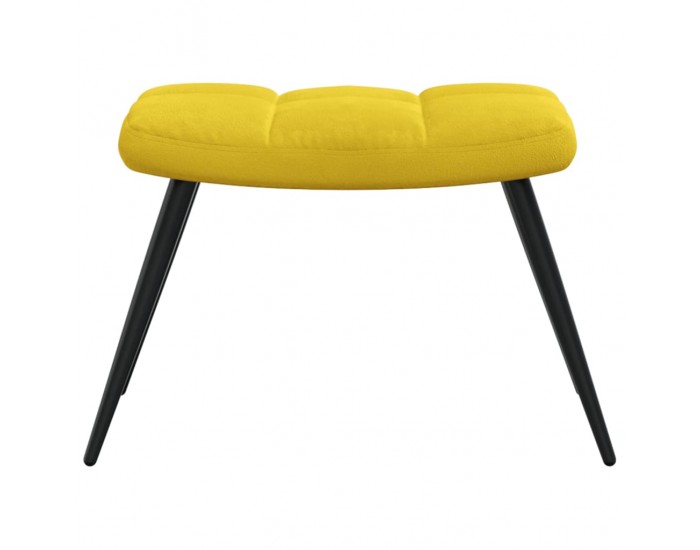 Sonata H Релаксиращ стол с табуретка, горчица жълто, кадифе