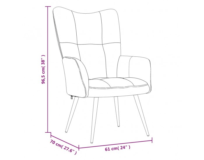 Sonata H Релаксиращ стол с табуретка, горчица жълто, кадифе