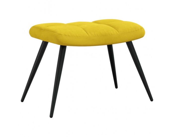 Sonata H Релаксиращ стол с табуретка, горчица жълто, кадифе