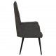 Sonata H Wingback стол, черен, канава