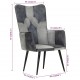 Sonata H Wingback стол, сив, естествена кожа