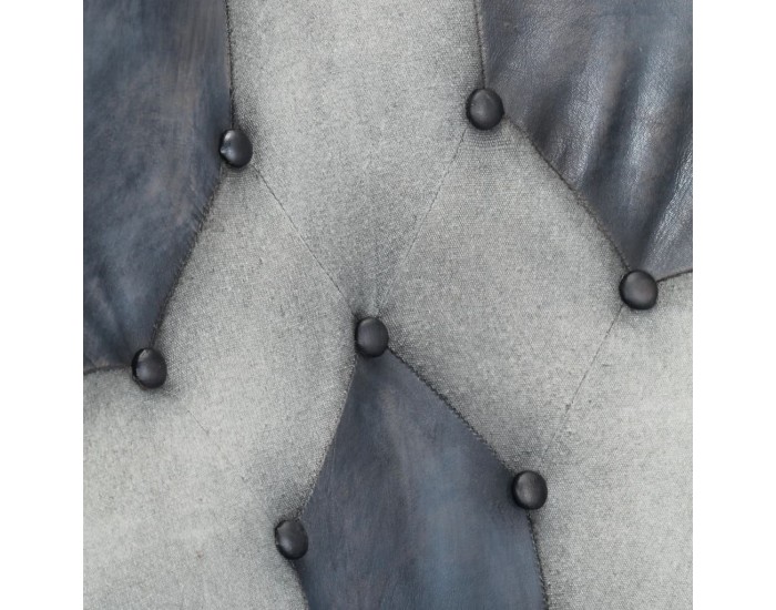 Sonata H Wingback стол, сив, естествена кожа