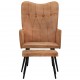 Sonata H Wingback стол с табуретка, кафяв, канава Sonata H Wingback стол с табуретка, кафяв, канава