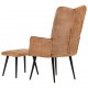 Sonata H Wingback стол с табуретка, кафяв, канава Sonata H Wingback стол с табуретка, кафяв, канава