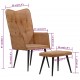 Sonata H Wingback стол с табуретка, кафяв, канава Sonata H Wingback стол с табуретка, кафяв, канава