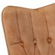 Sonata H Wingback стол с табуретка, кафяв, канава Sonata H Wingback стол с табуретка, кафяв, канава