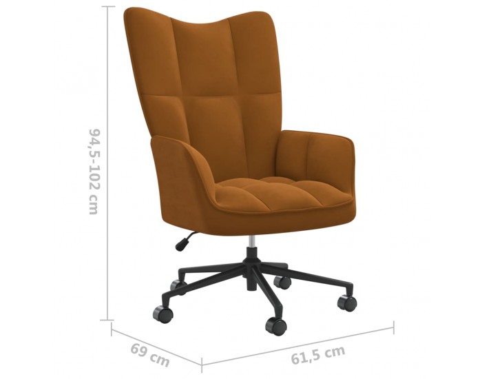 Sonata H Релакс стол, кафяв, кадифе