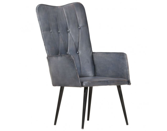 Sonata H Wingback стол, сив, естествена кожа Sonata H Wingback стол, сив, естествена кожа