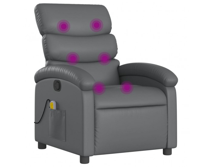 Sonata H Масажен наклоняем стол, сив, изкуствена кожа