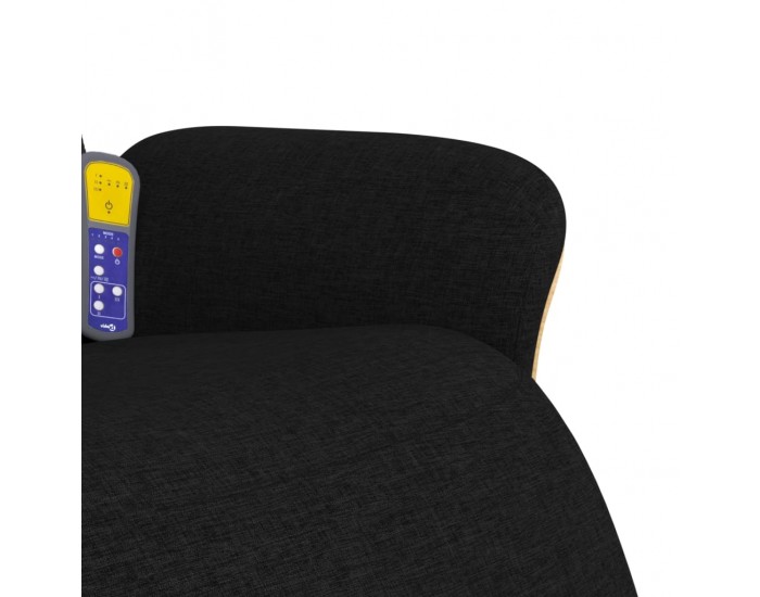 Sonata H Масажен реклайнер стол с поставка за крака, черен, текстил