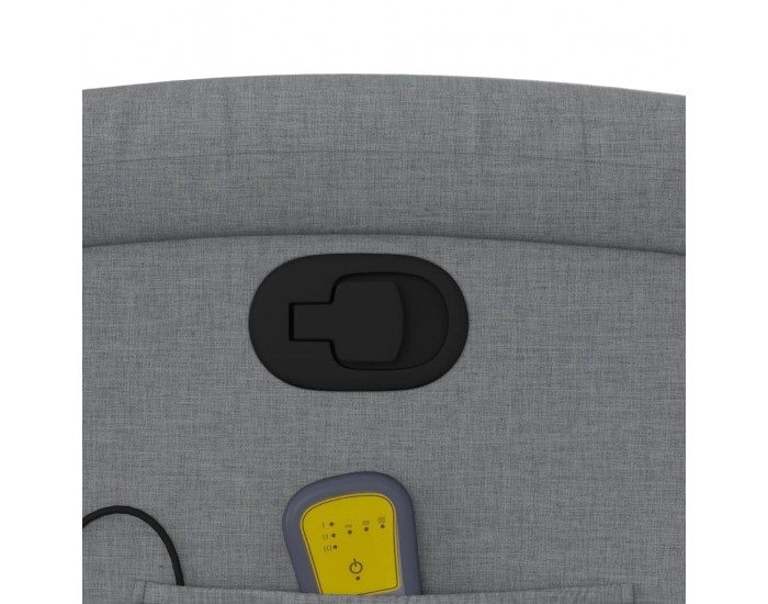 Sonata H Масажен реклайнер стол, светлосив, текстил