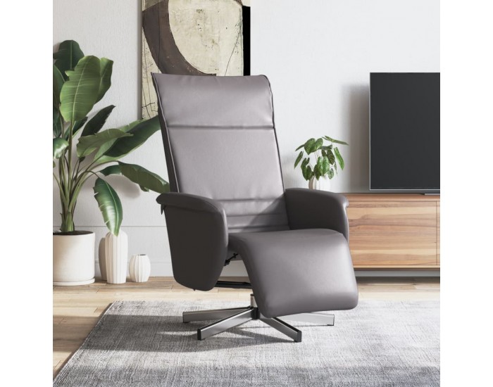 Sonata H Наклоняем стол с поставка за крака, сив, изкуствена кожа