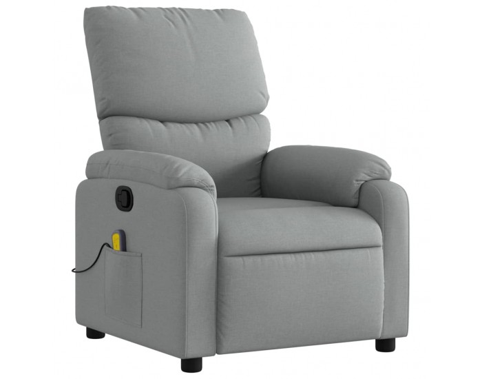 Sonata H Масажен реклайнер стол, светлосив, текстил