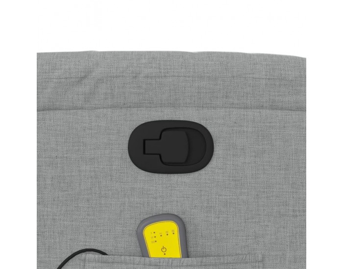 Sonata H Масажен реклайнер стол, светлосив, текстил