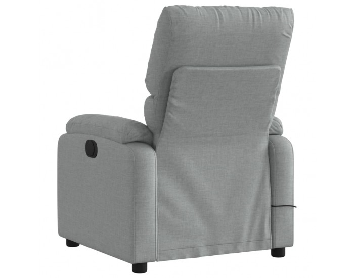 Sonata H Масажен реклайнер стол, светлосив, текстил