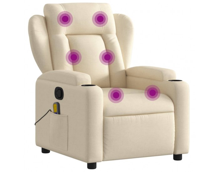 Sonata H Масажен наклоняем стол, кремав, текстил