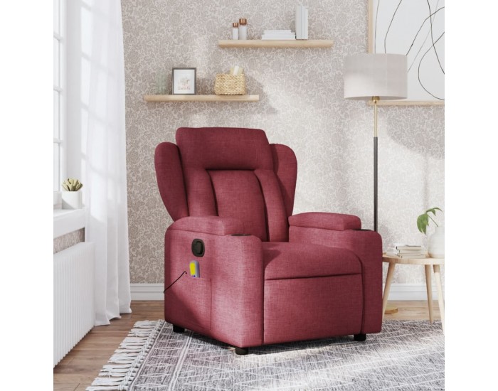 Sonata H Масажен наклоняем стол, виненочервен, текстил