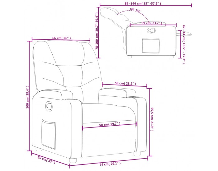 Sonata H Стол наклоняем, кафяв, текстил