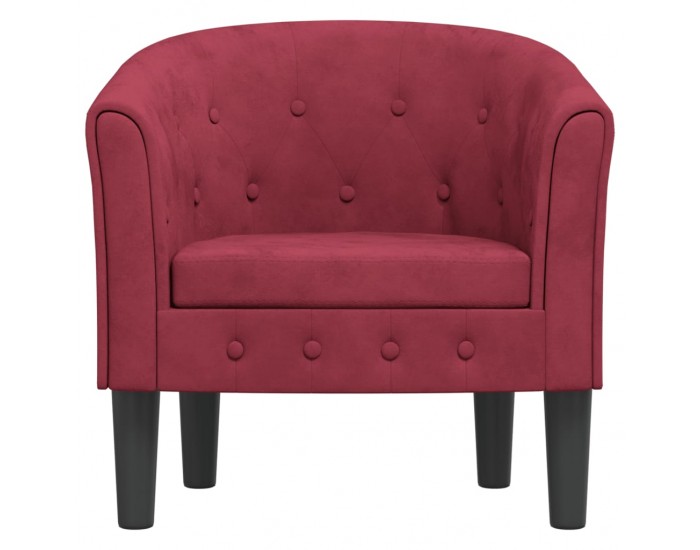 Sonata H Объл фотьойл, виненочервен, кадифе