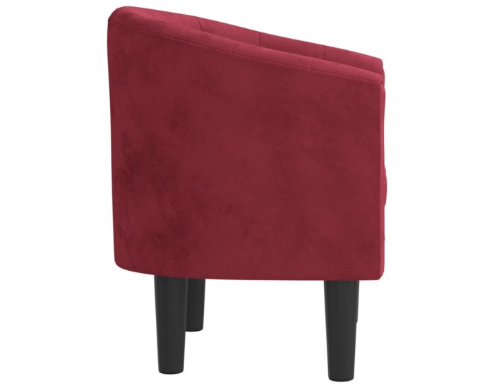 Sonata H Объл фотьойл, виненочервен, кадифе