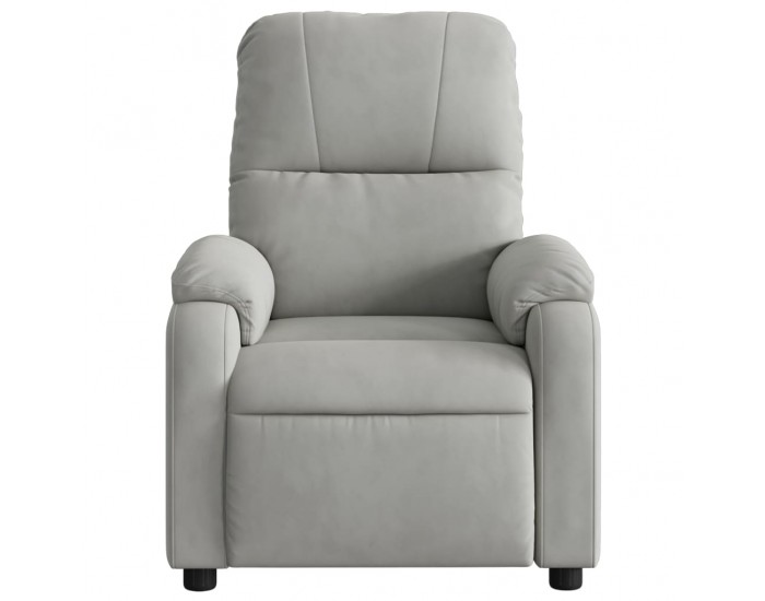 Sonata H Масажен реклайнер стол, светлосив, микрофибърен текстил