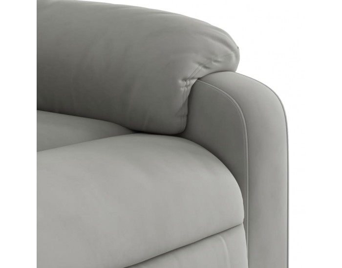 Sonata H Масажен реклайнер стол, светлосив, микрофибърен текстил