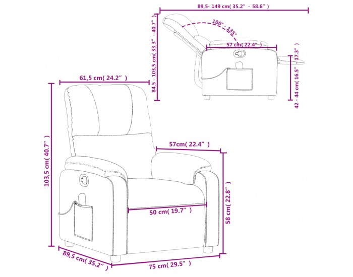 Sonata H Масажен наклоняем стол, кремав, микрофибърен текстил