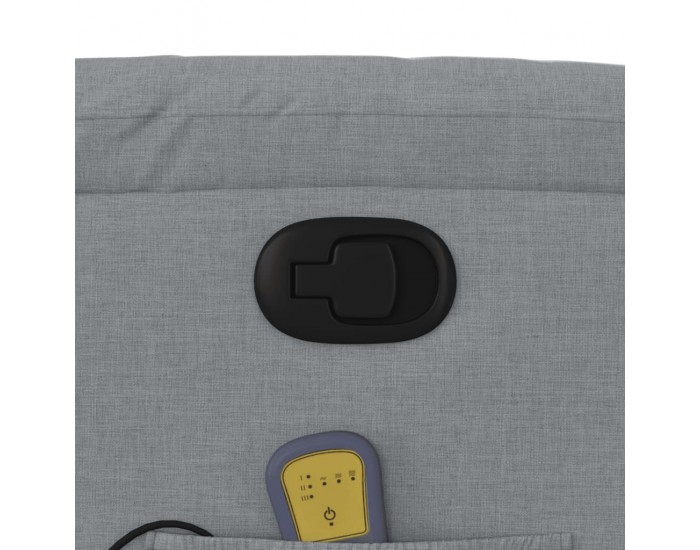 Sonata H Масажен реклайнер стол, светлосив, текстил