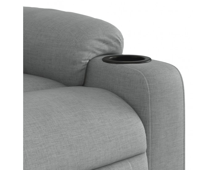 Sonata H Масажен реклайнер стол, светлосив, текстил