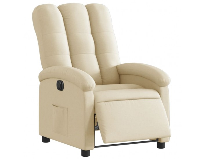 Sonata H Електрически стол реклайнер , кремав, текстил