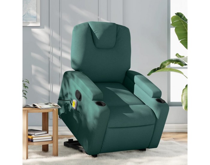 Sonata H Изправящ масажен наклоняем стол, тъмнозелен, текстил