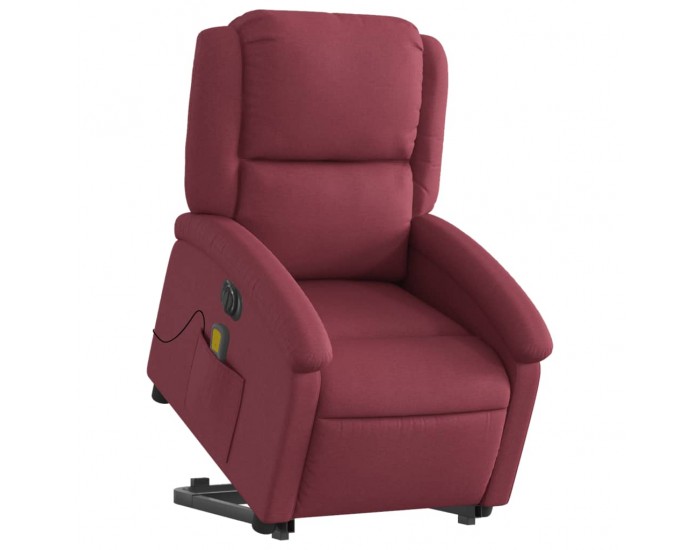 Sonata H Електрически изправящ масажен реклайнер виненочервен текстил