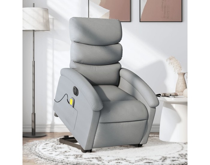 Sonata H Електрически изправящ масажен реклайнер стол светлосив текстил