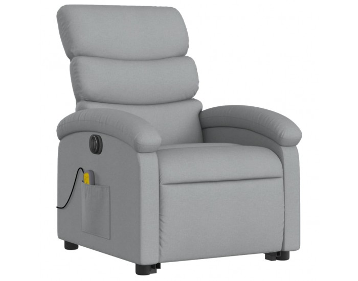 Sonata H Електрически изправящ масажен реклайнер стол светлосив текстил