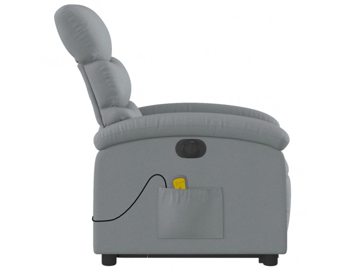 Sonata H Електрически изправящ масажен реклайнер стол светлосив текстил