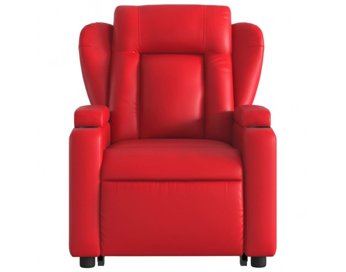 Sonata H Електрически изправящ масажен реклайнер стол, червен, еко кожа