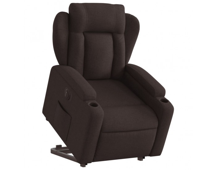 Sonata H Електрически изправящ реклайнер стол, тъмнокафяв, текстил